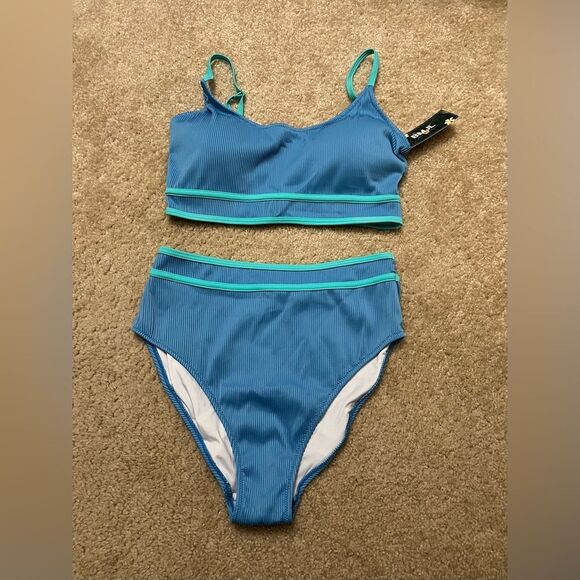 NWT BMJL Ribbed High Waisted Bikini - Picture 2 of 6